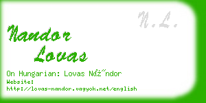 nandor lovas business card